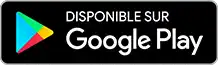 Fond noir avec le logo Google Play pour indiquer que l'application est disponible sur Google Play
