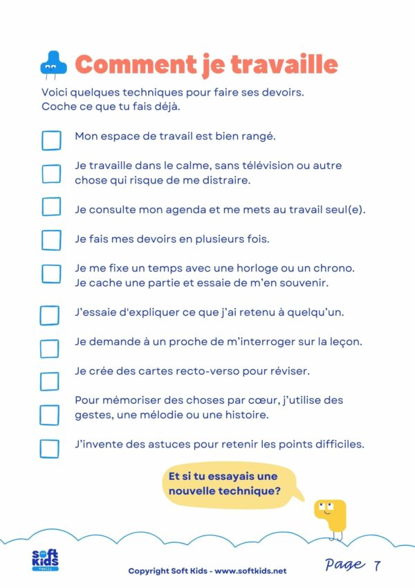 Kit devoirs 6-10 ans - stratégies d'apprentissage