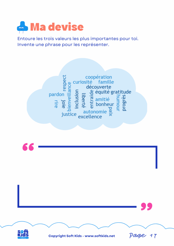 kit confiance en soi - créer sa devise