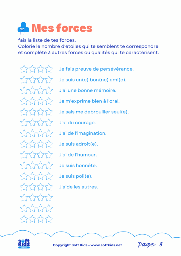 kit confiance en soi - liste des forces