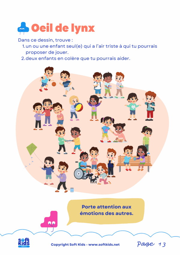 kit émotions 6-10 ans jeu d'observation