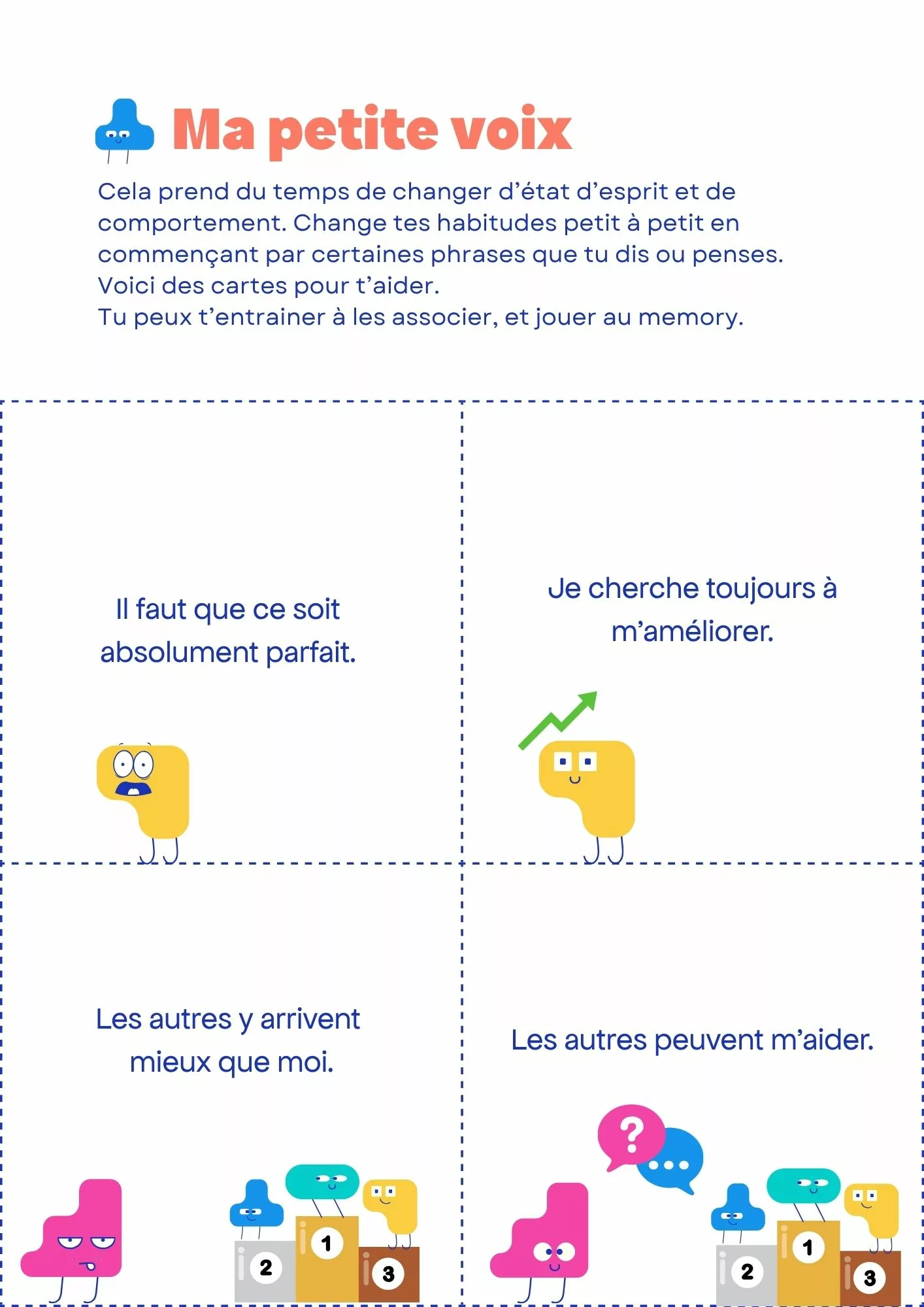 Jeu de memory pour changer de mindset.