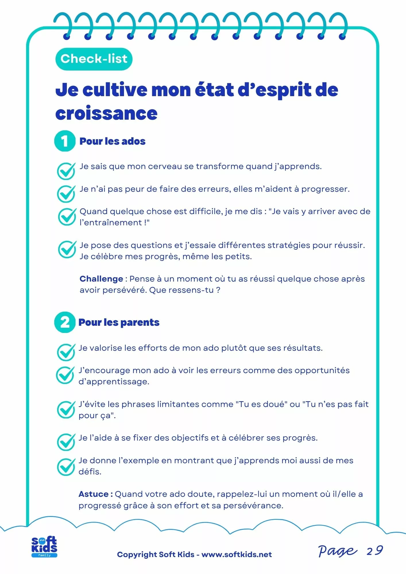 Astuces pour enfants et parents pour développer un état d'esprit de croissance au quotidien
